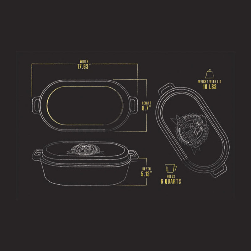 Pit Boss 17.62'' Cast Iron Roasting Pan & Reviews Wayfair